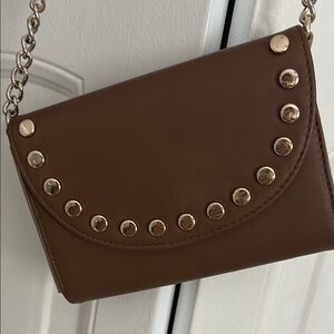 Nine West Brown Crossbody Bag with Studded Detailing